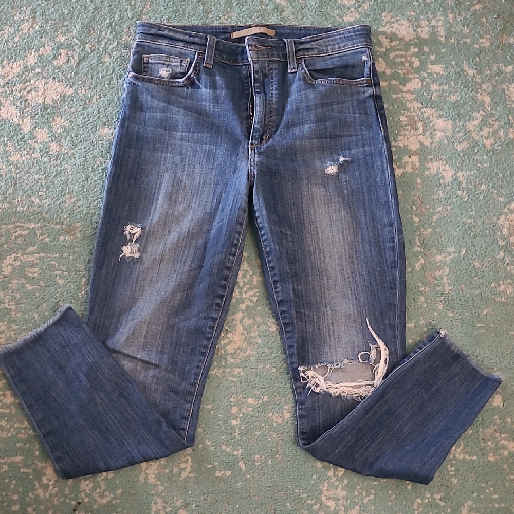 Joe's Jeans Distressed Skinny Blue Jeans